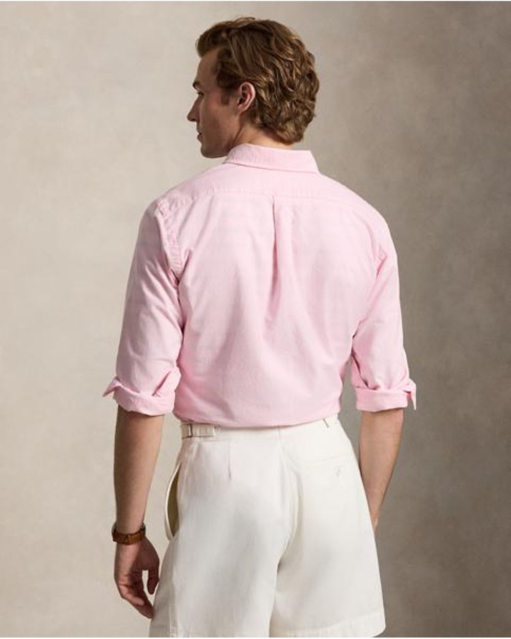Polo Ralph Lauren Pink Custom Fit Garment-Dyed Oxford Shirt for men