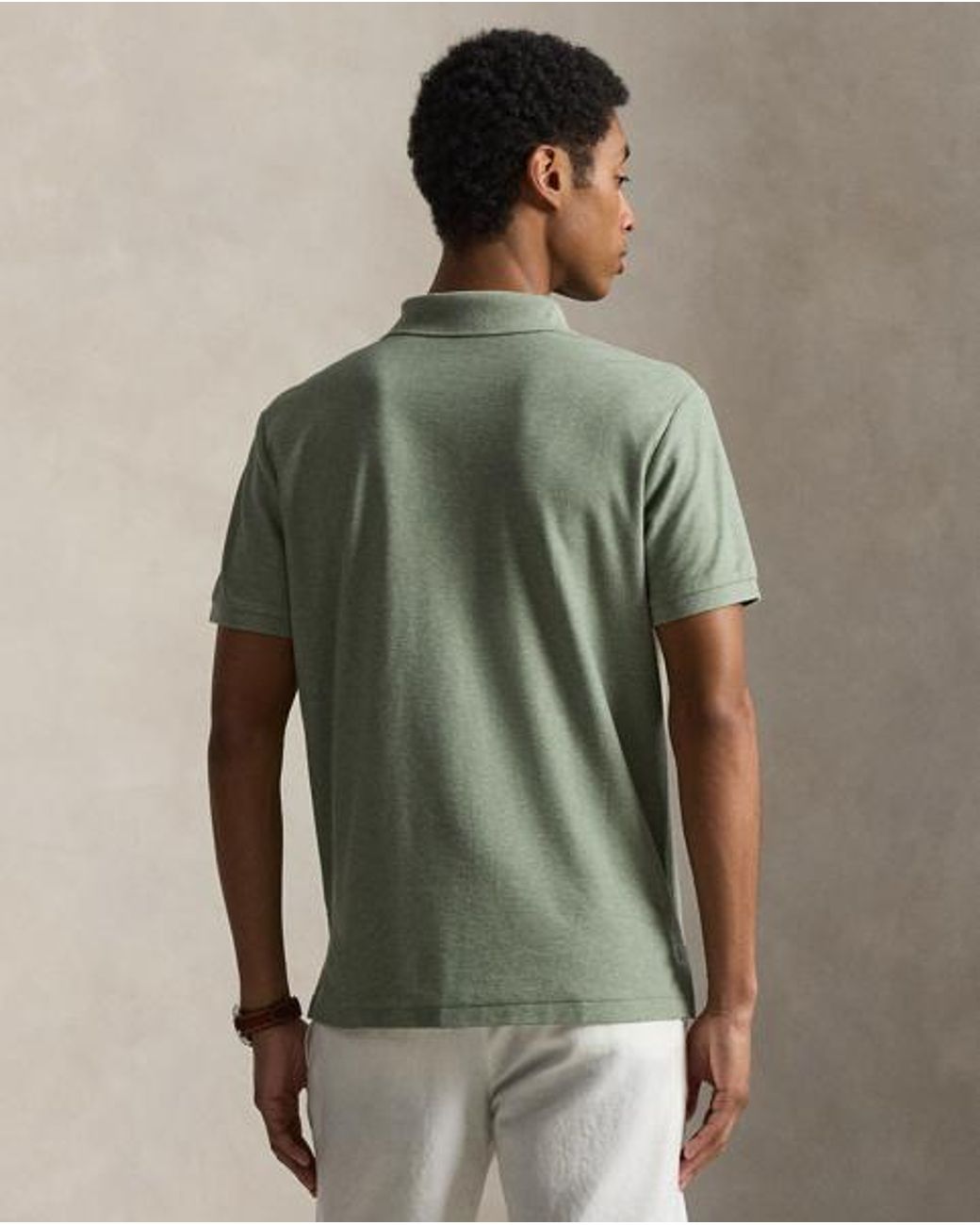 Polo Ralph Lauren Green Custom Slim Fit Honeycomb-Mesh Polo for men