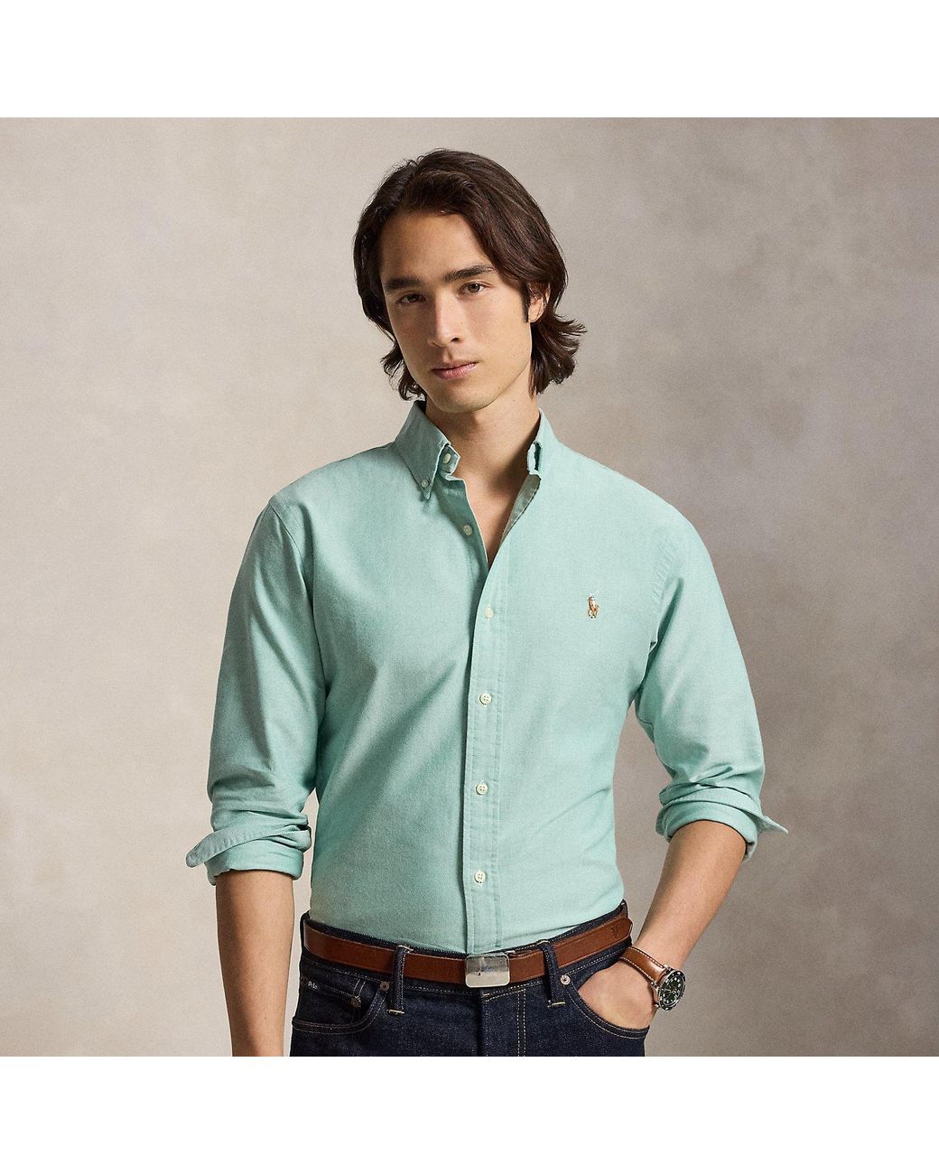 Polo Ralph Lauren Green The Iconic Oxford Shirt for men