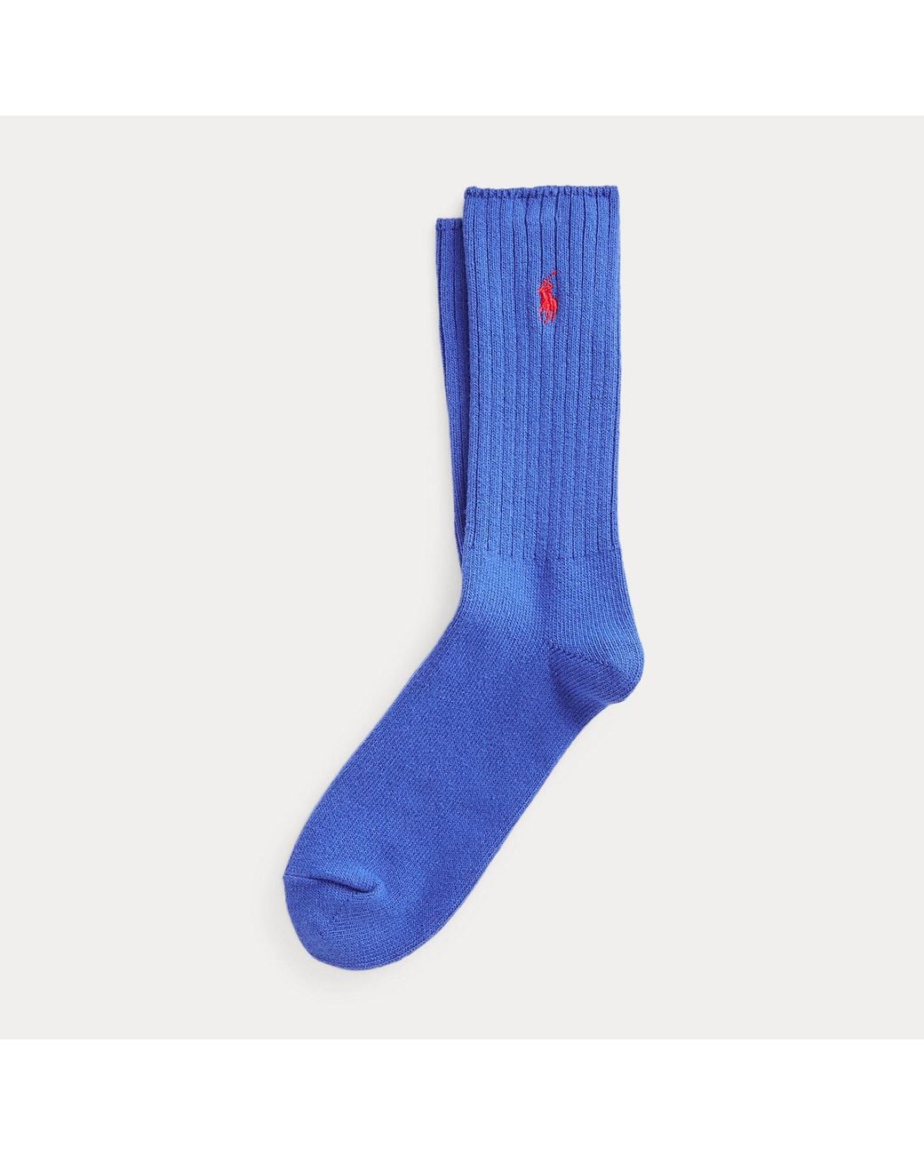 Polo Ralph Lauren Blue Signature Pony Cotton-Blend Crew Socks for men