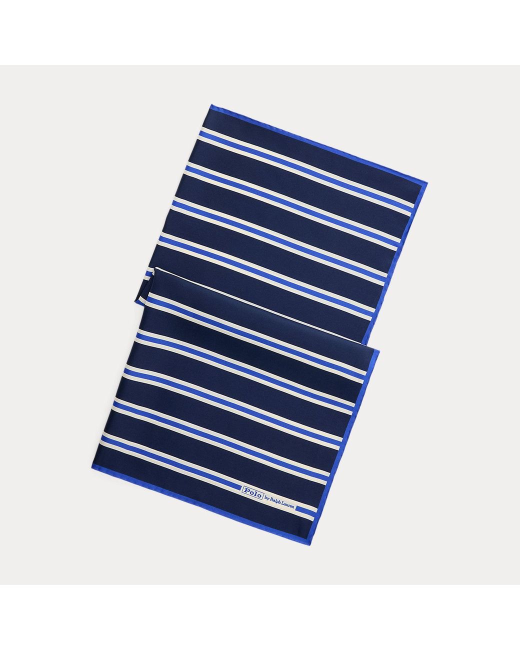Polo Ralph Lauren Blue Striped Silk Square Scarf for men