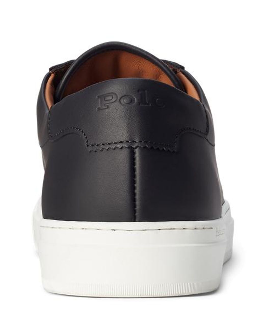 Polo Ralph Lauren Black Jermain Leather Trainer for men