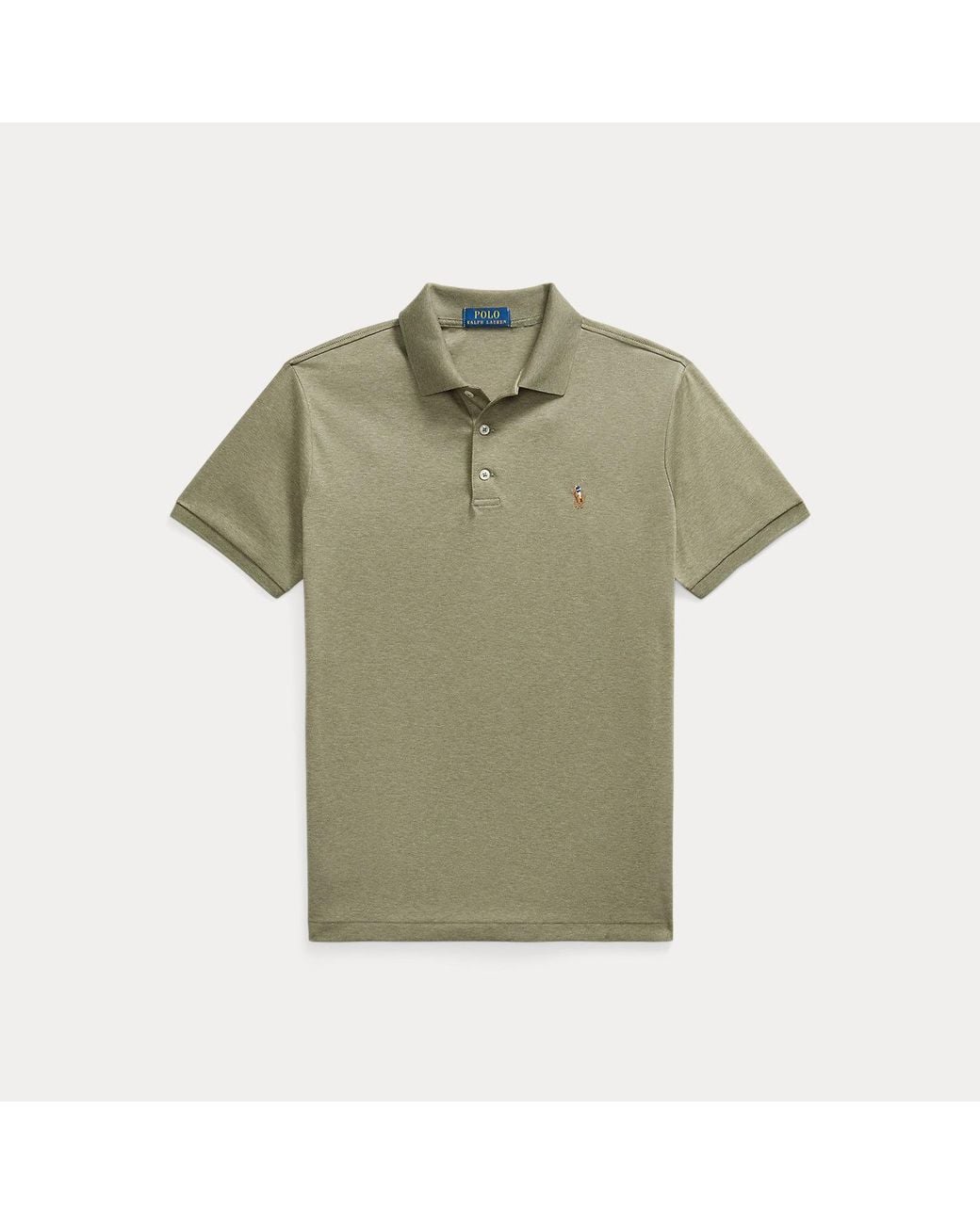 Polo Ralph Lauren Green Custom Slim Fit Soft Cotton Polo Shirt for men