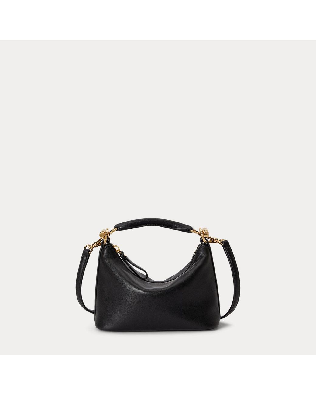 Ralph Lauren Mini Blaike Nappa Leather Shoulder Bag in Black | Lyst UK