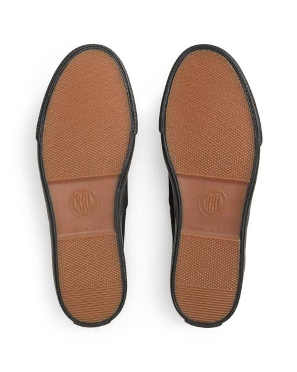 RRL Black Roughout Suede Sneaker for men