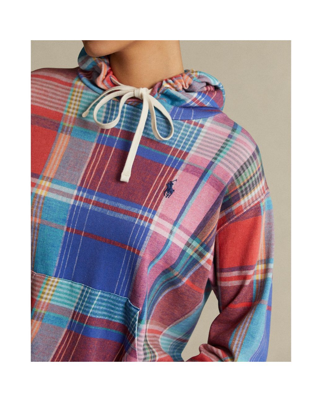 Ralph Lauren Madras Terry Hoodie in 