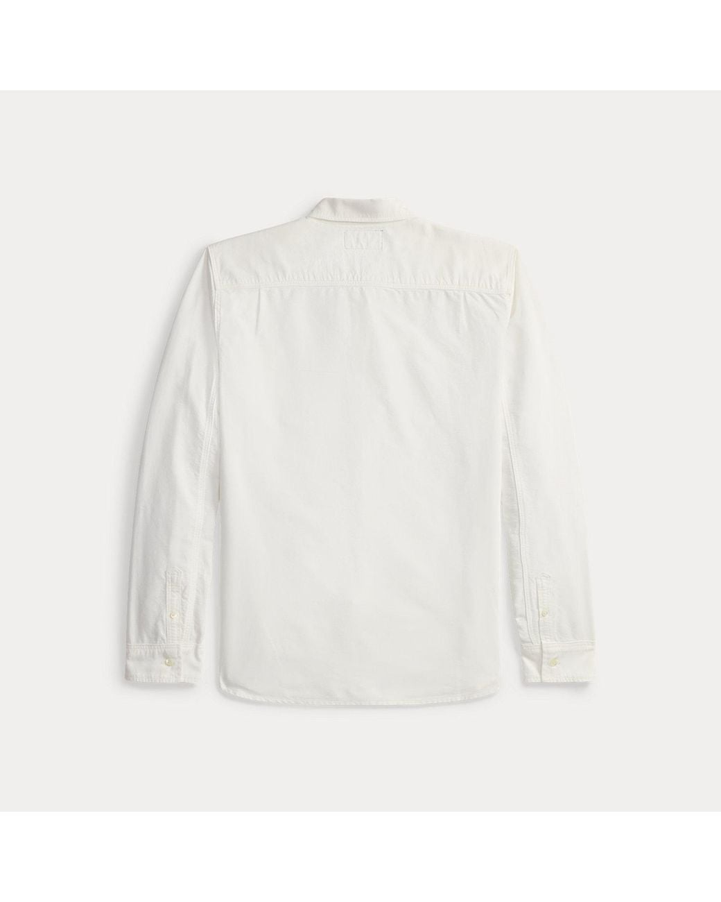 Ralph Lauren White Selvedge-Detailed Oxford Workshirt for men