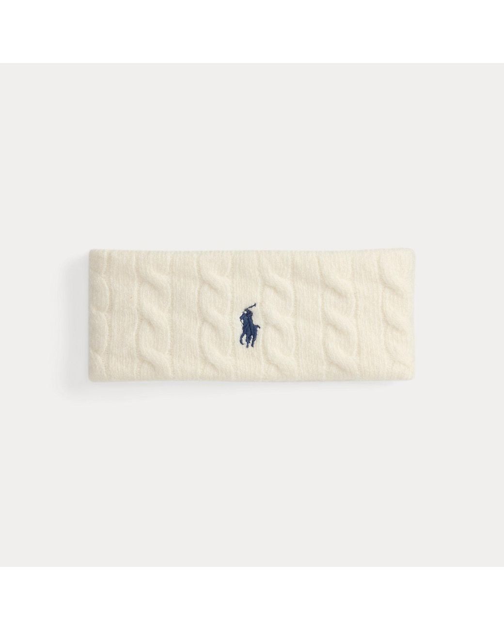 Polo Ralph Lauren Brown Cable-Knit Wool-Cashmere Headband