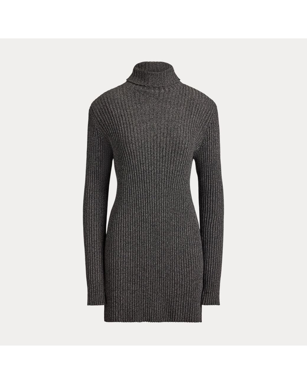 Ralph Lauren Black Silk-Blend Mouliné Tunic Jumper