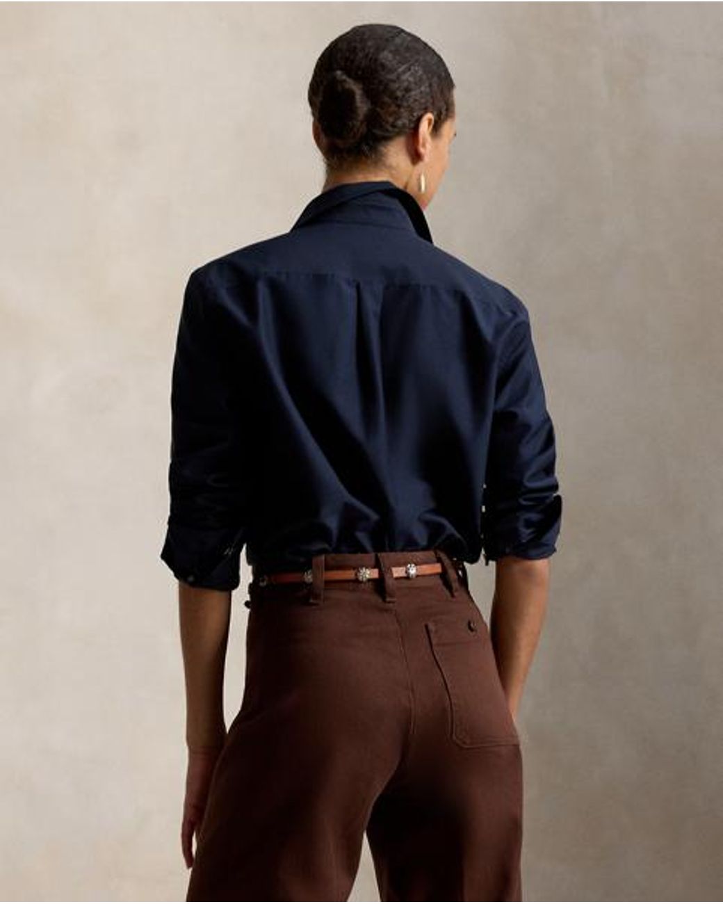 Polo Ralph Lauren Blue Relaxed Fit Cotton-Silk Shirt