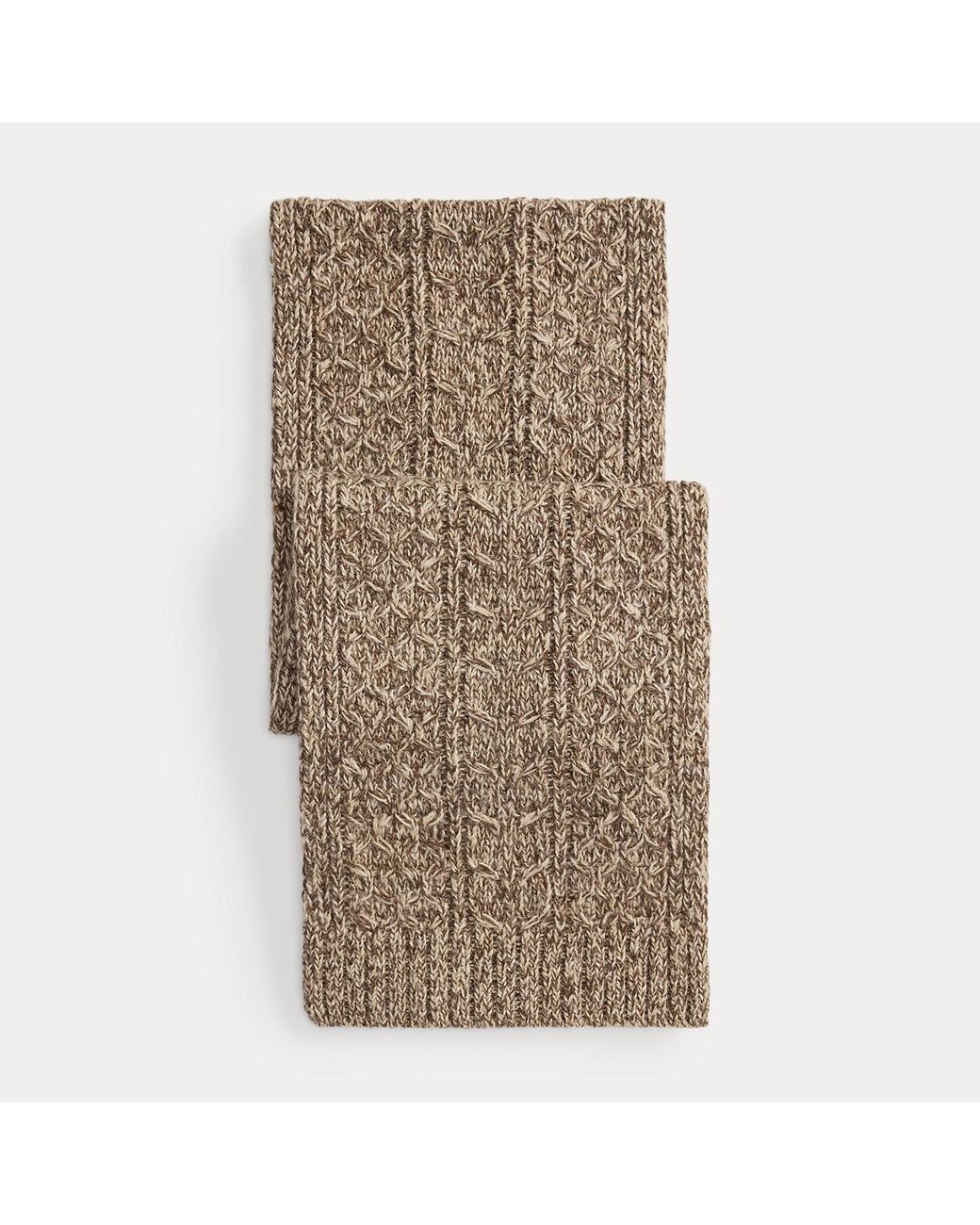 Ralph Lauren Natural Marled Wool-Blend Scarf for men