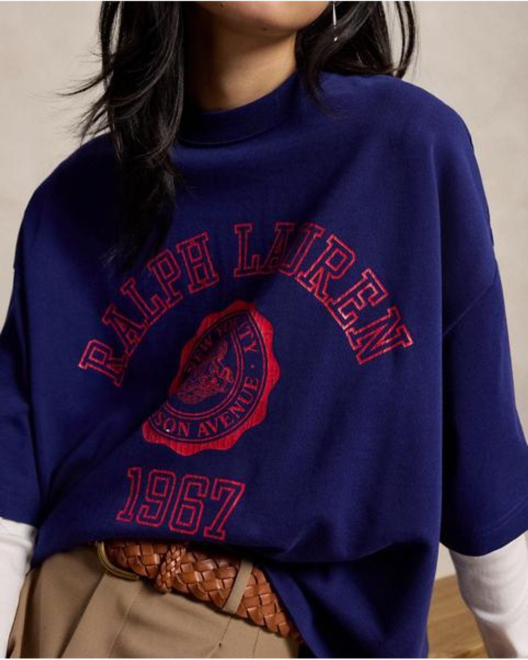 Polo Ralph Lauren Blue Crest Cotton Jersey T-Shirt