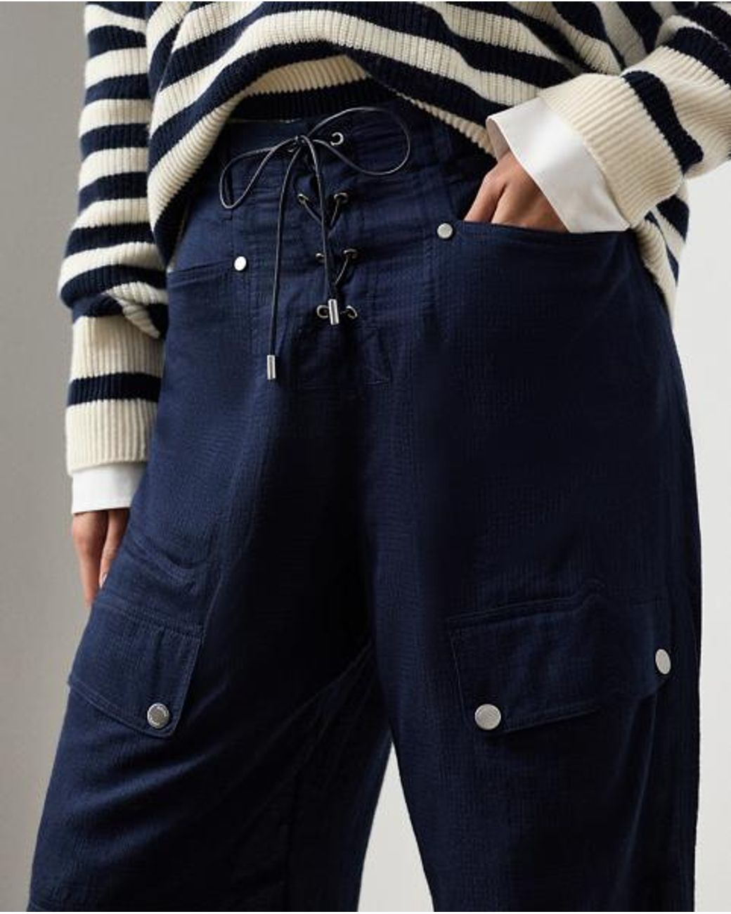 Ralph Lauren Blue Briella Ripstop Trouser