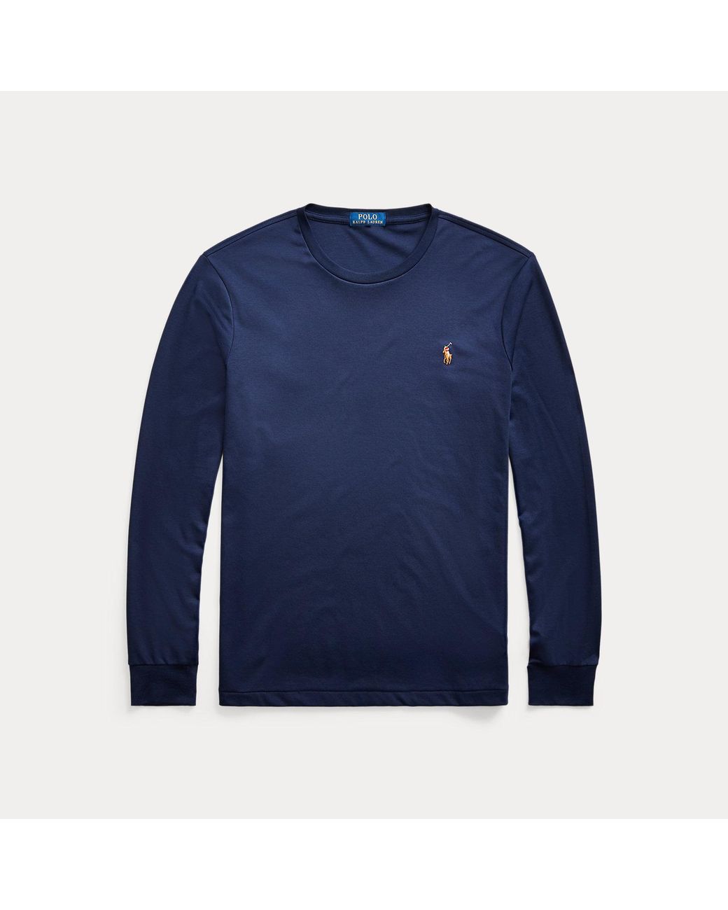 Polo Ralph Lauren Blue Custom Slim Fit Soft Cotton T-shirt for men