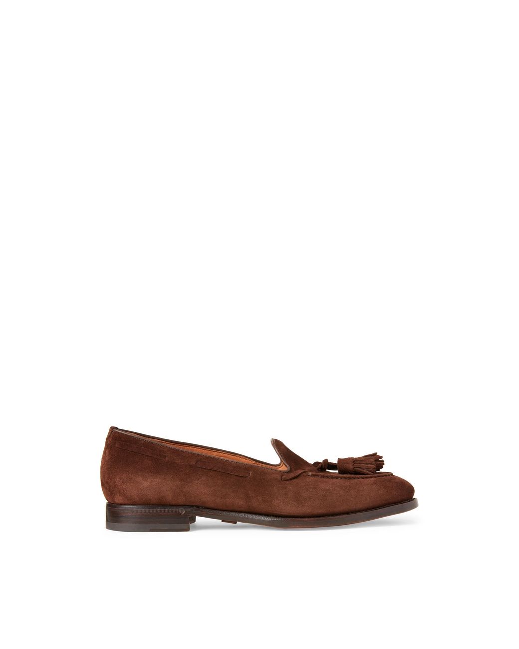 Ralph Lauren Purple Label Luther Tassel Suede Loafer in Brown for Men | Lyst