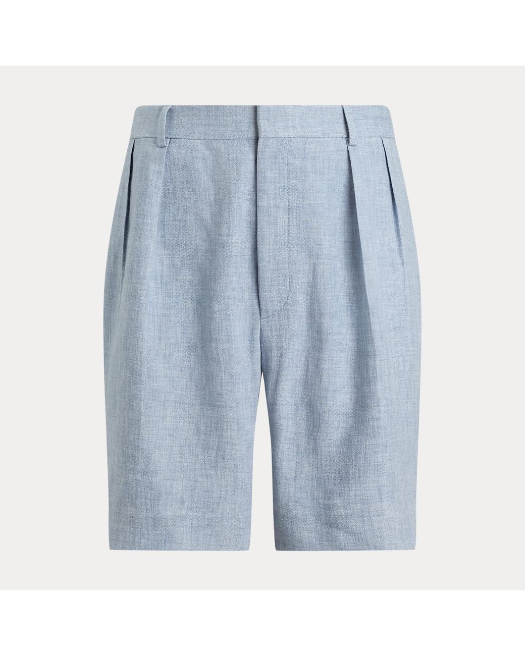 Ralph Lauren Blue Glenn Hand-Tailored Chambray Shorts for men