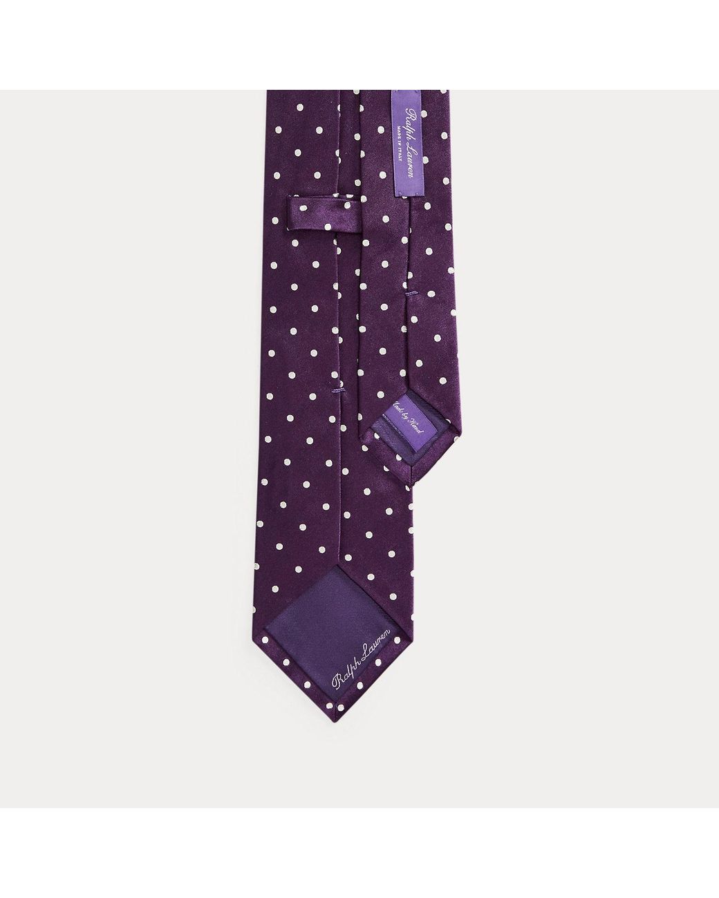 Ralph Lauren Purple Polka-Dot Silk Satin Tie for men