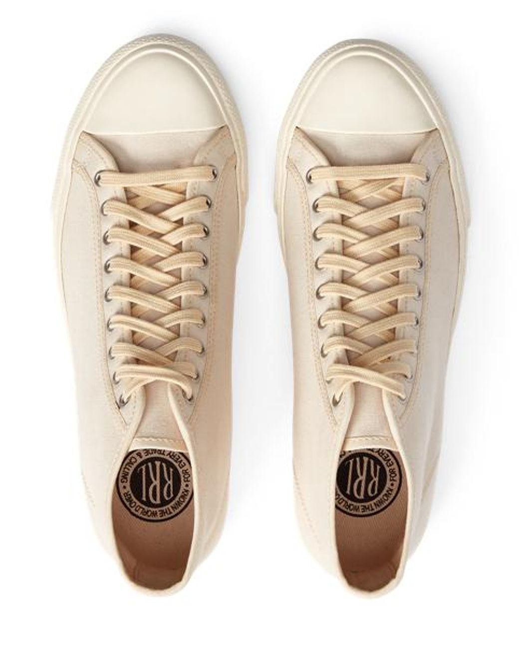 Ralph Lauren Natural Mayport Canvas Trainer for men