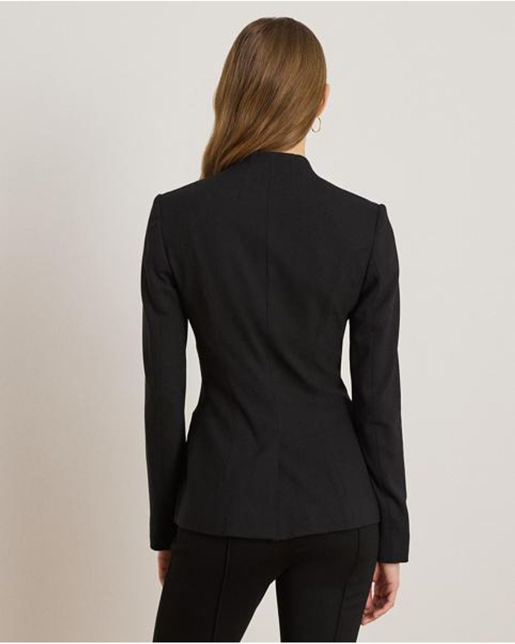 Ralph Lauren Black Stretch Wool Crepe Jacket
