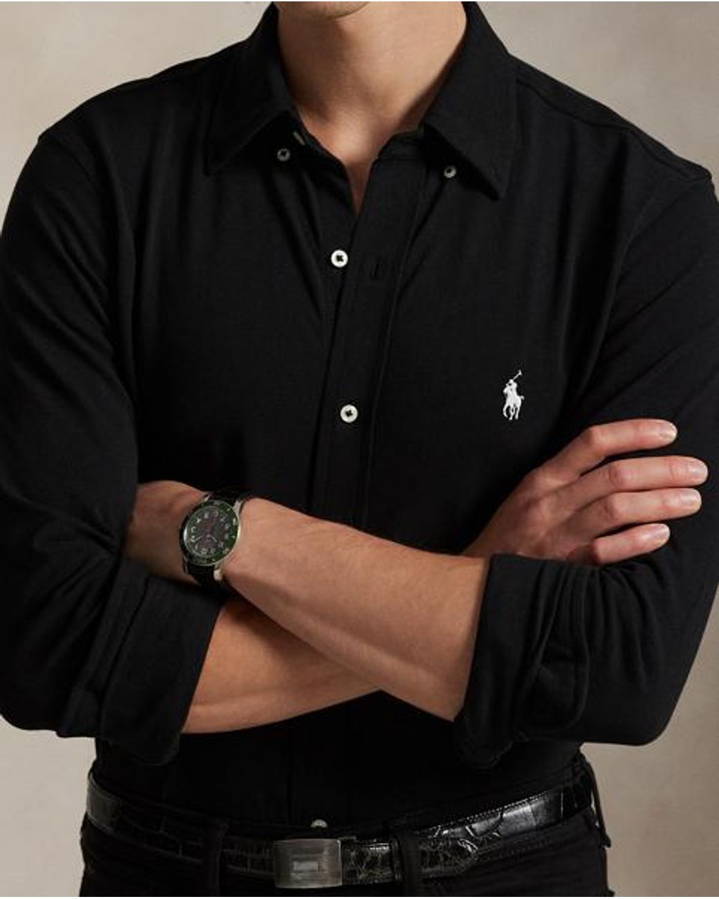 Polo Ralph Lauren Button-Down Overhemd in het Black voor heren