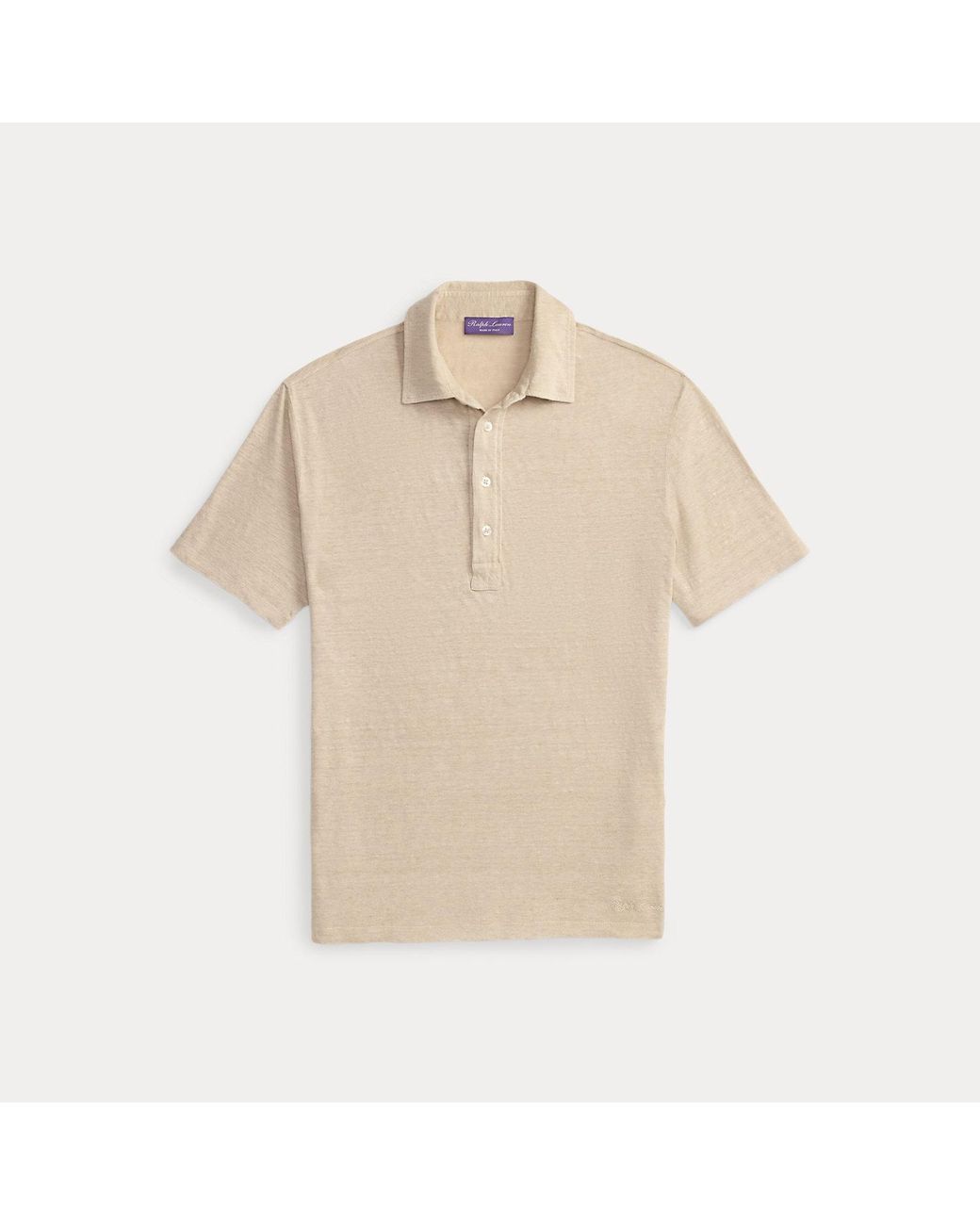 Ralph Lauren Natural Linen Jersey Polo Shirt for men