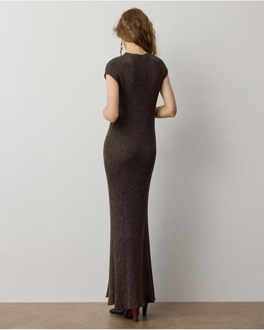Ralph Lauren Black Windi Silk-Blend Mouliné Day Dress