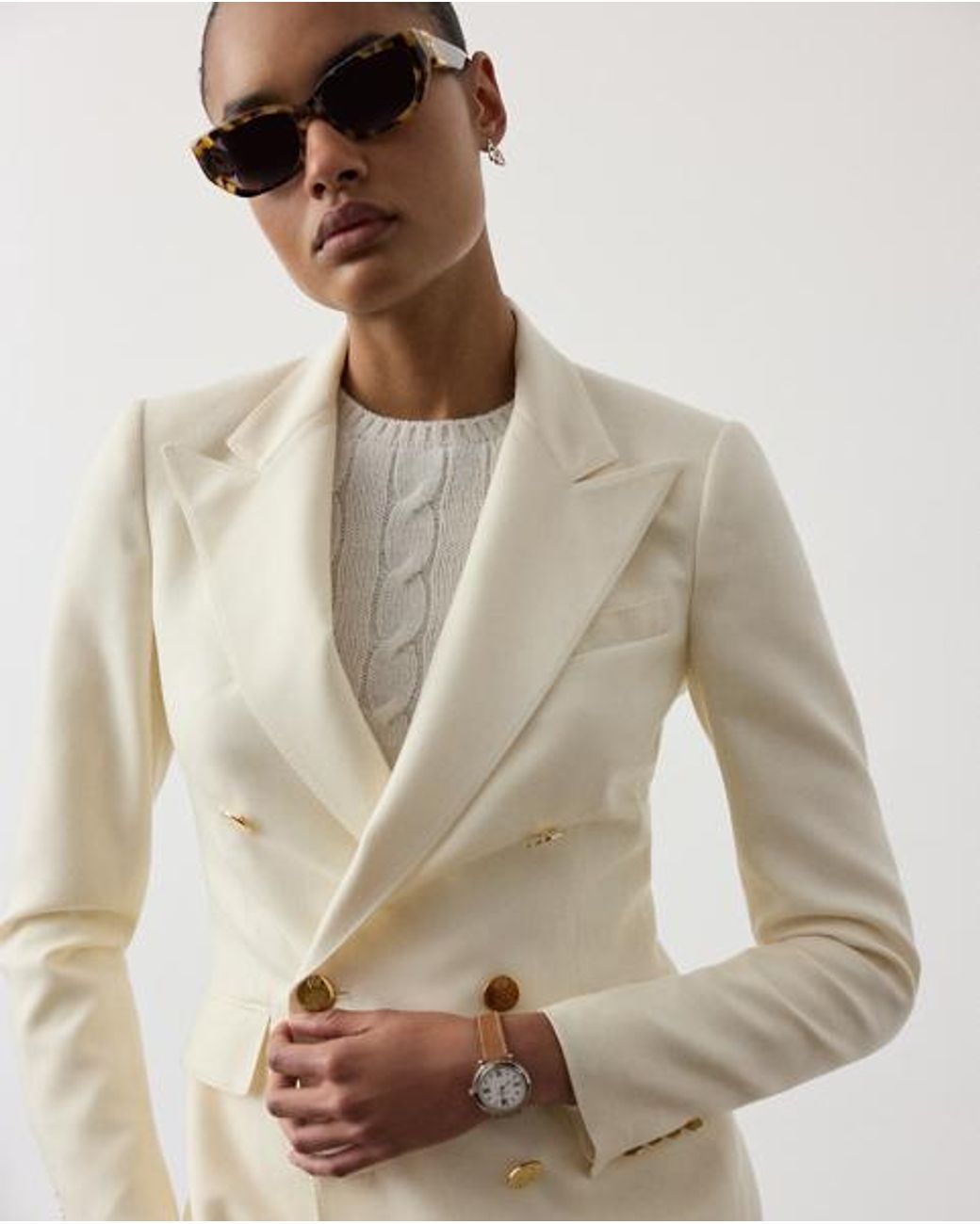 Ralph Lauren Natural Camden Cashmere Jacket