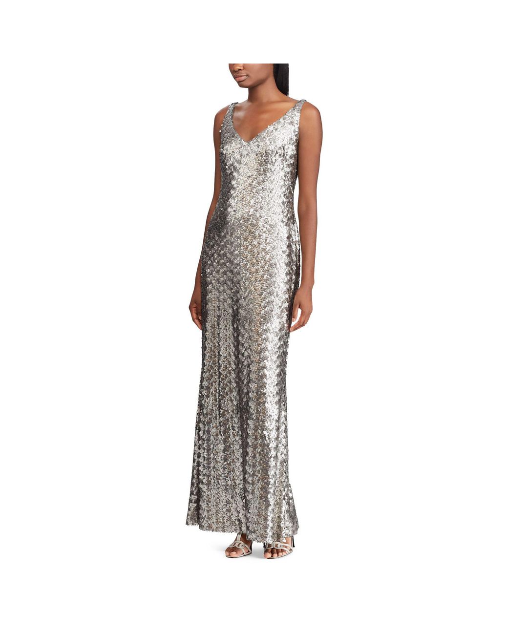 Ralph lauren shop silver gown