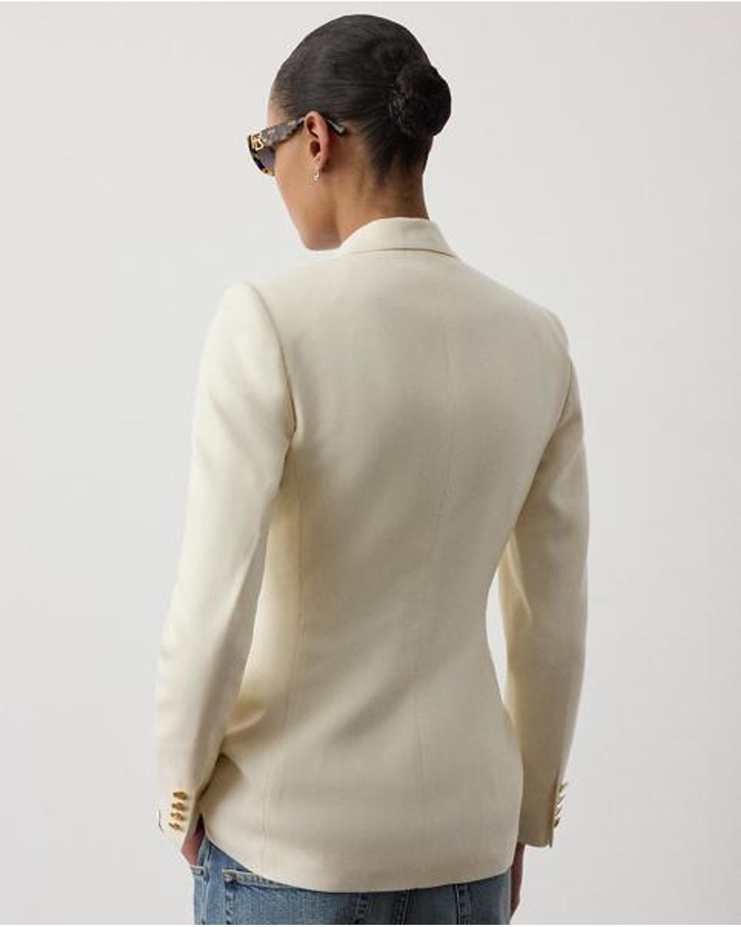 Ralph Lauren Natural Camden Cashmere Jacket