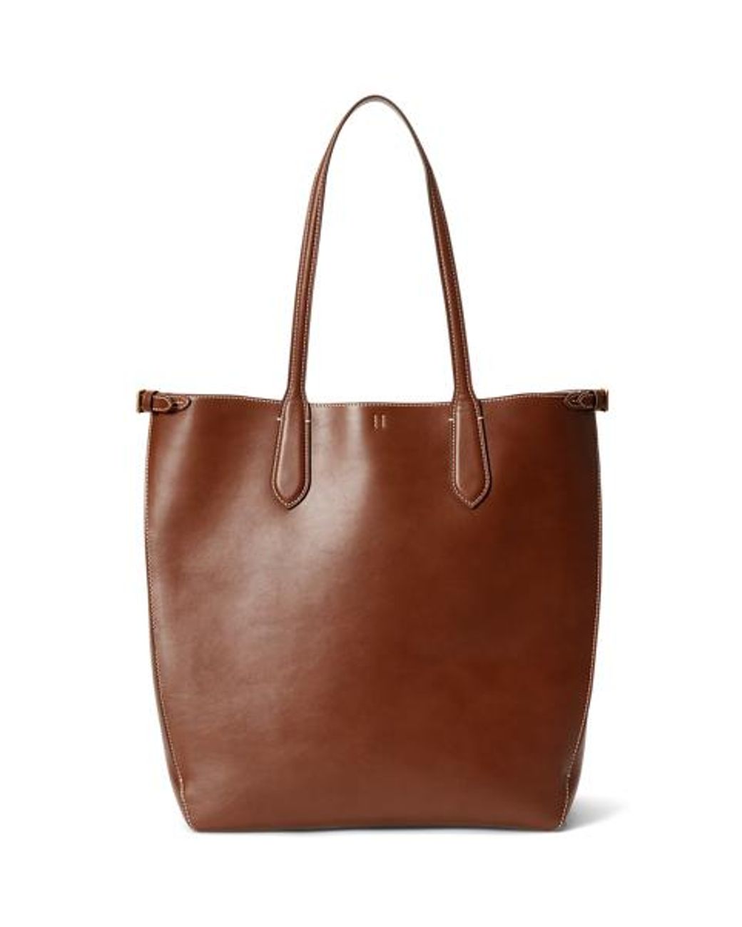 Polo Ralph Lauren Brown Bellport Leather North-South Tote