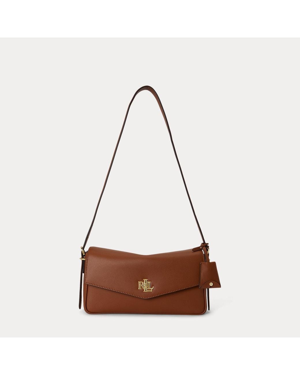 Ralph Lauren Brown Nappa Leather Medium Farrah Shoulder Bag