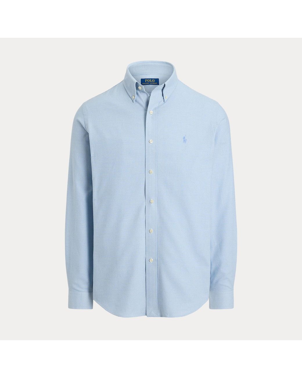 Polo Ralph Lauren Blue Custom Fit Performance Twill Shirt for men