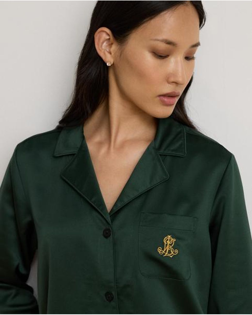 Ralph Lauren Green Satin Sleep Set