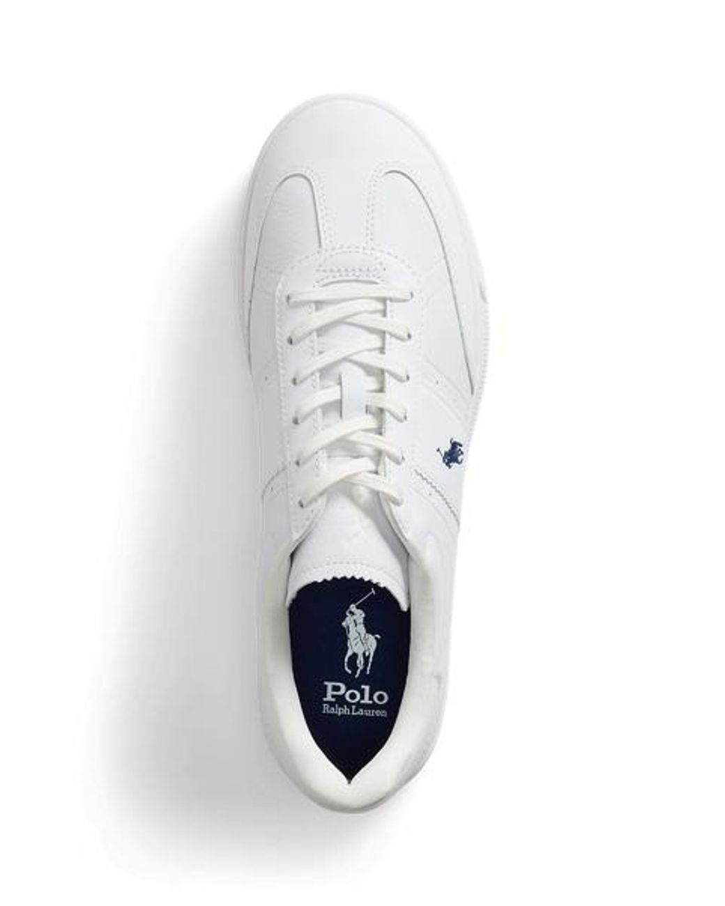 Polo Ralph Lauren White Heritage Aera Leather Trainer for men