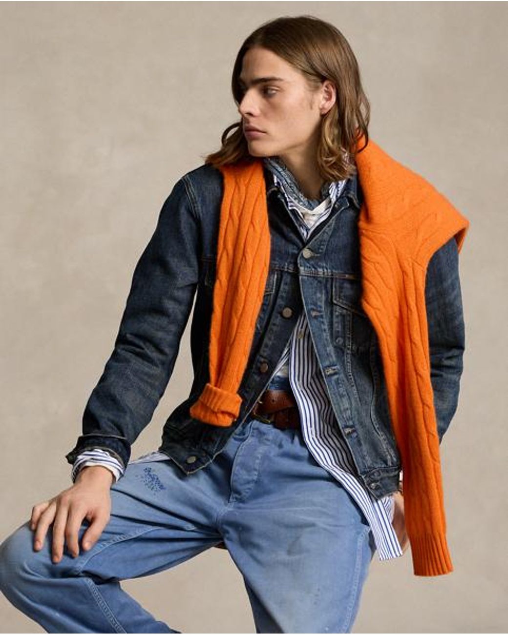 Polo Ralph Lauren Blue Denim Cotton Trucker Jacket for men