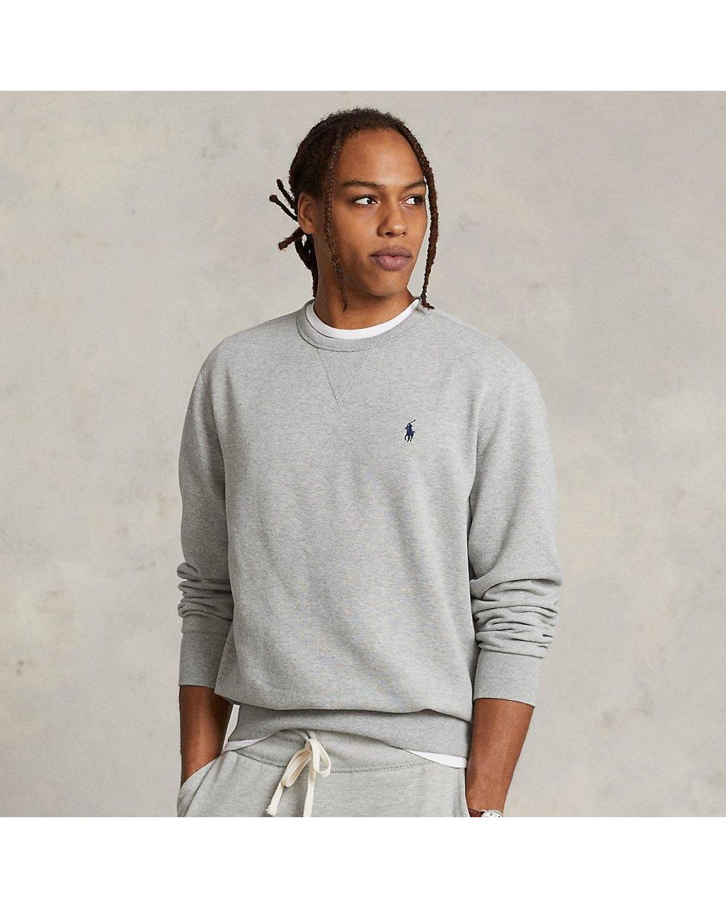 Polo Ralph Lauren The Rl Fleece Sweatshirt in Gray for Men | Lyst