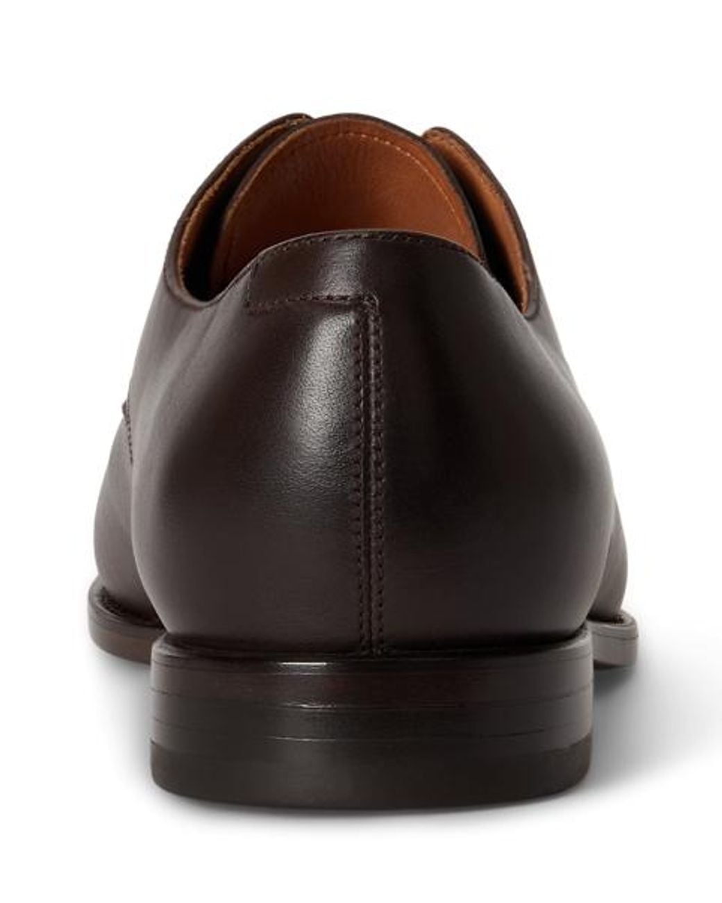 Polo Ralph Lauren Brown Owen Leather Cap-Toe Shoe for men