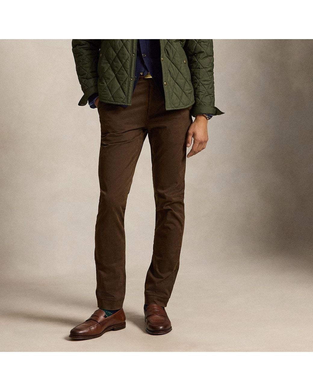 Polo Ralph Lauren Green Jarrett Slim Fit Sateen Trouser for men