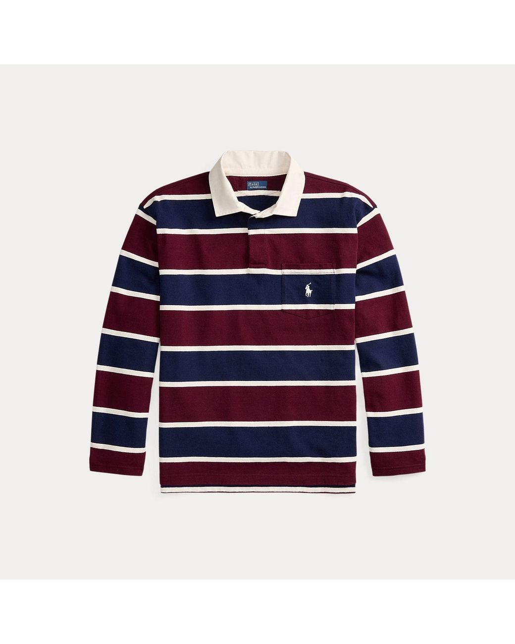 Polo Ralph Lauren Black Oversize Cotton Rugby Shirt