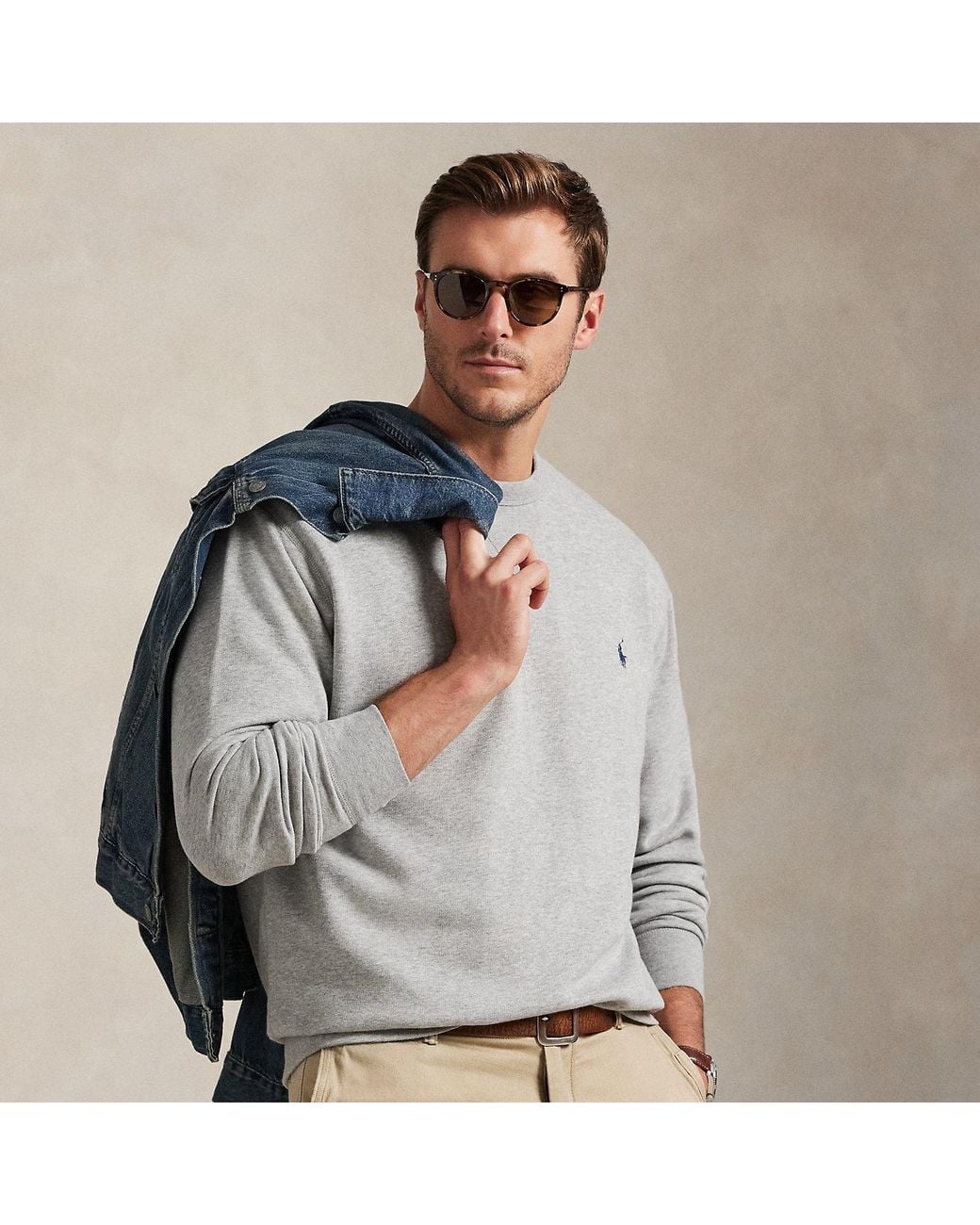 Polo Ralph Lauren Gray The Rl Fleece Sweatshirt for men