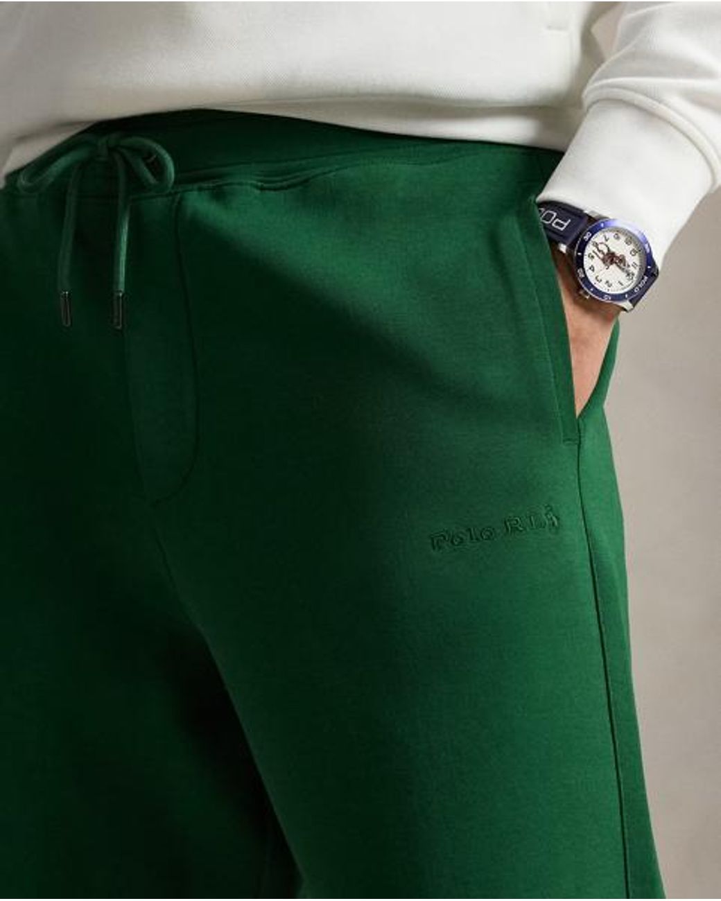 Polo Ralph Lauren Green Relaxed Fit Double-Knit Tracksuit Bottom for men