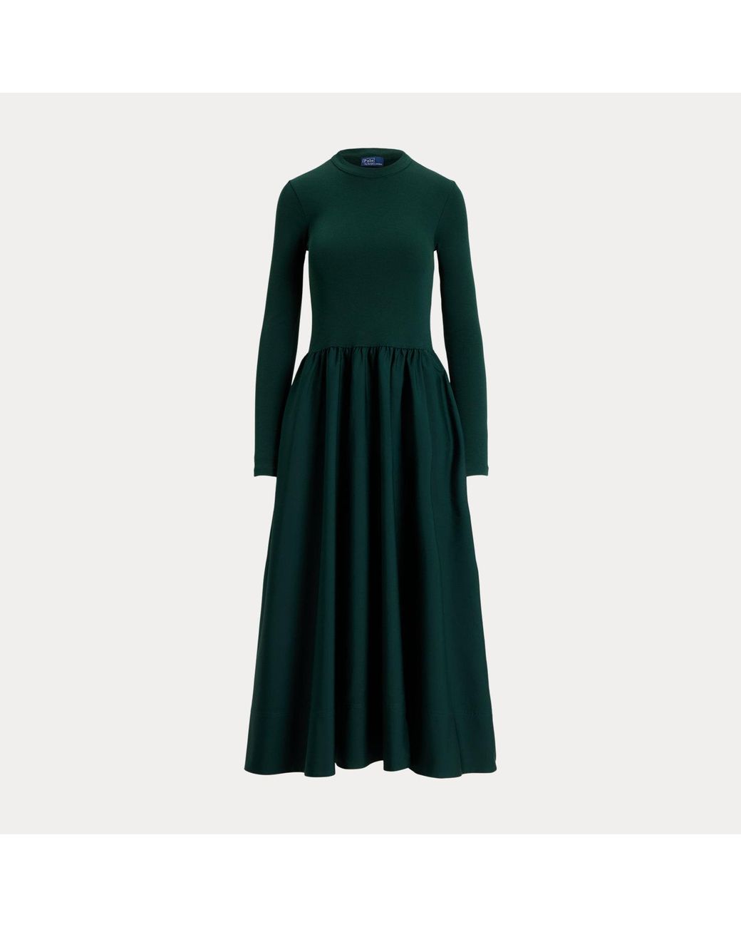ralph lauren green long dress Riviera Green Linen Scoop Neck Beaded Dress