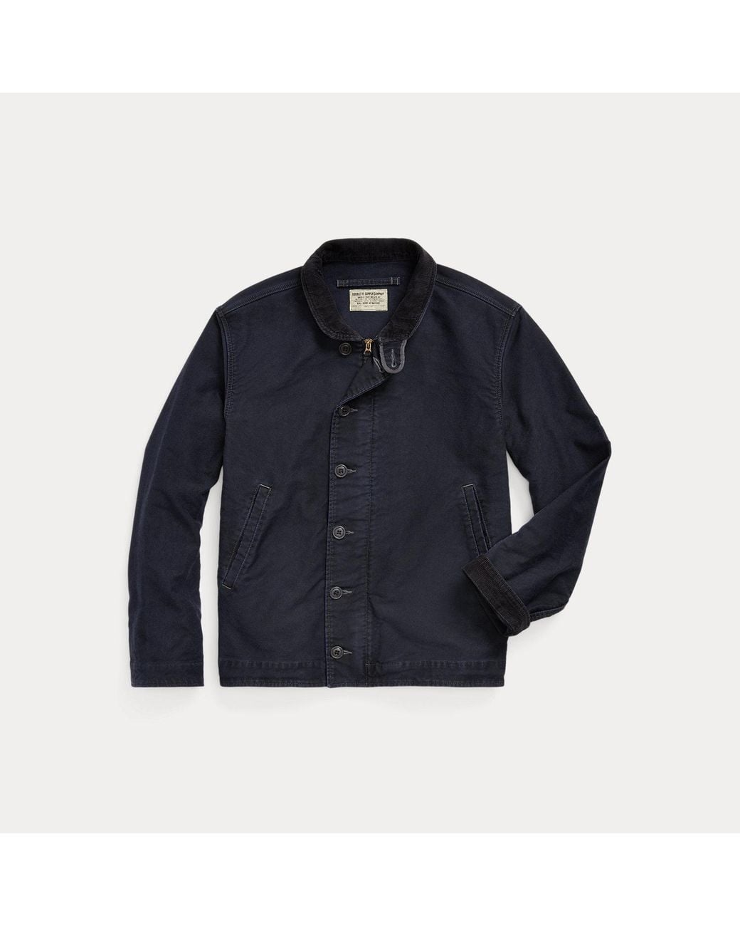 RRL Blue Jungle Cloth Deck Jacket for men