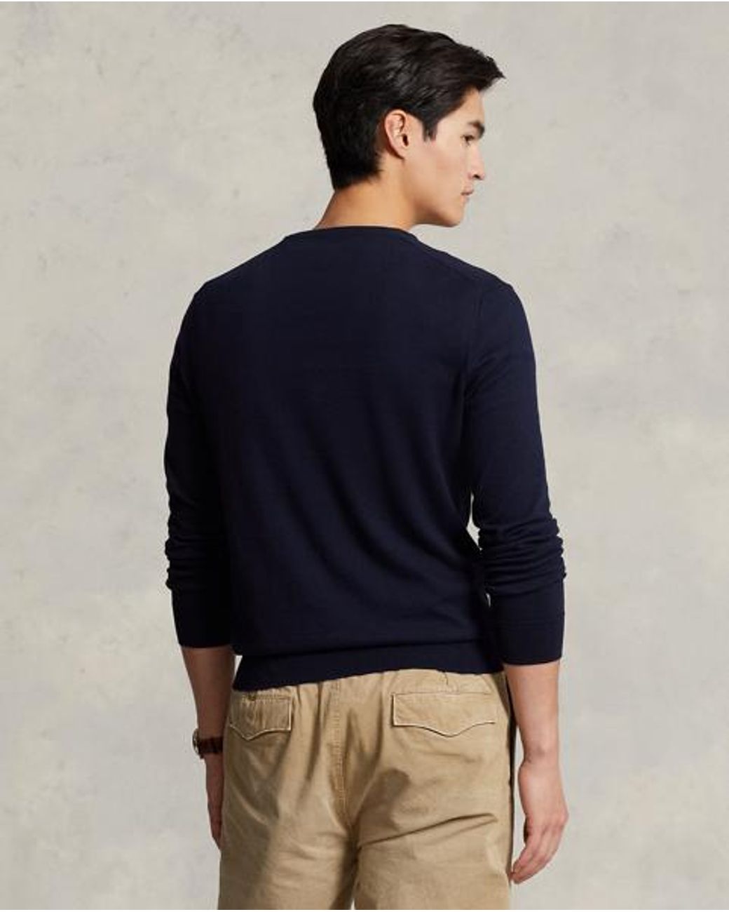 Polo Ralph Lauren Blue Slim Fit Cotton Sweater for men