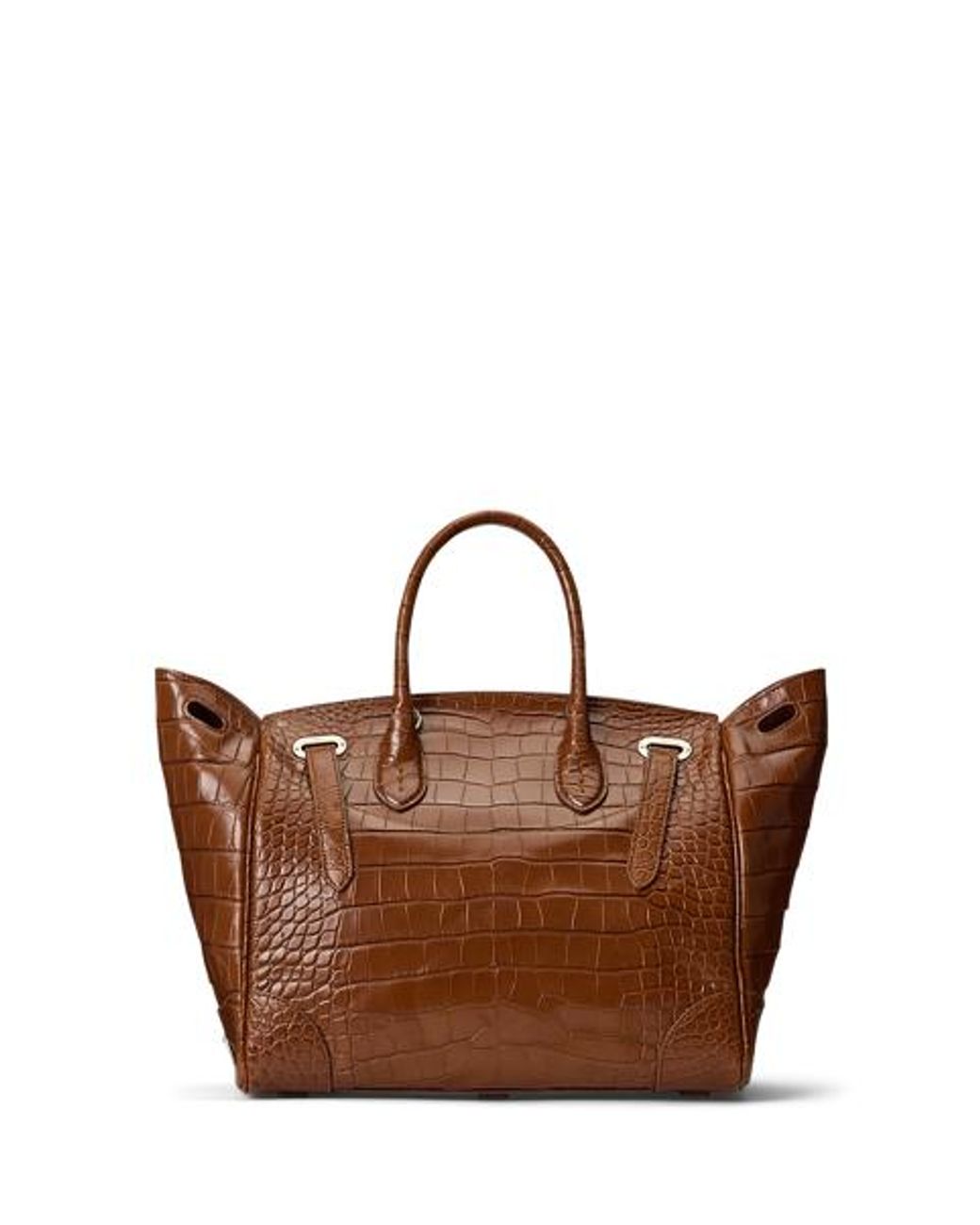 Ralph Lauren Brown Ricky 33 Alligator Bag