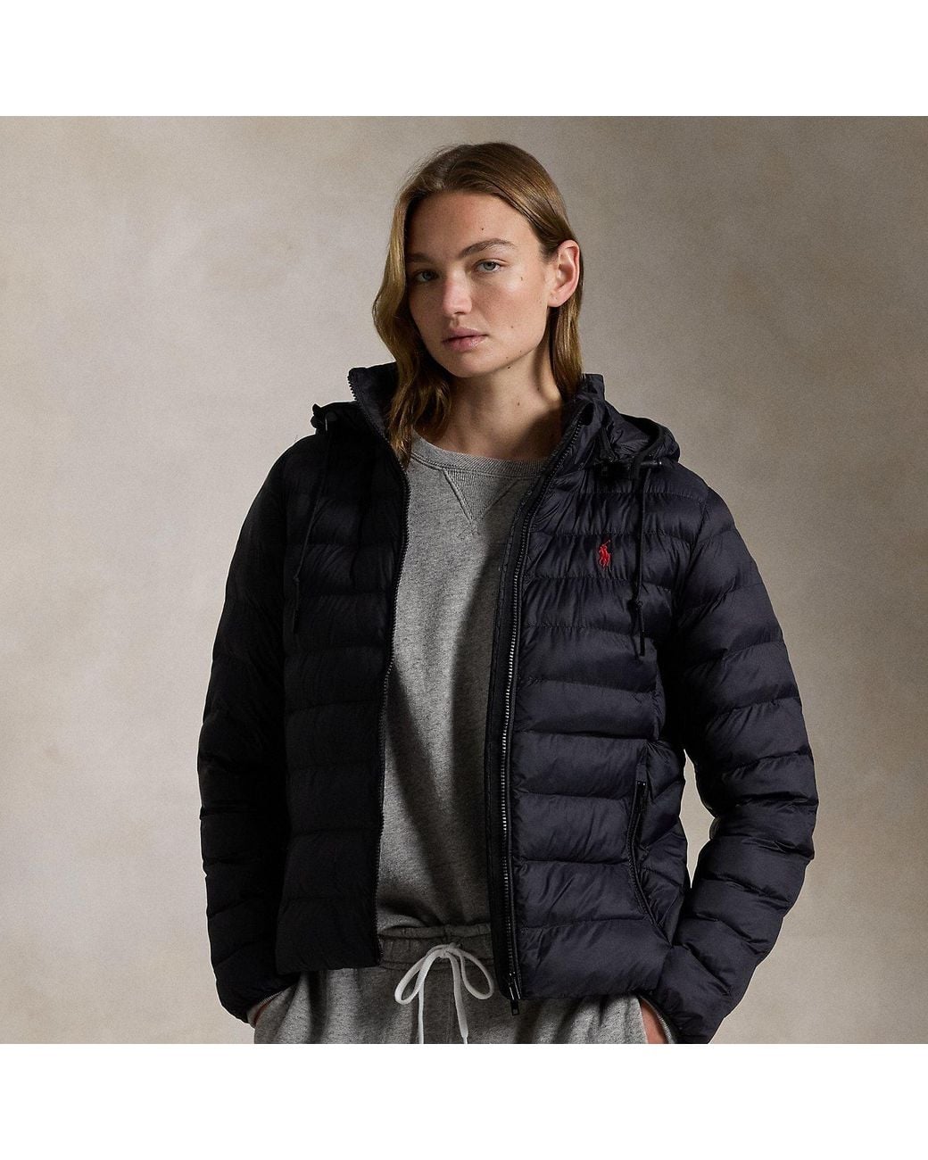 Polo Ralph Lauren Blue Water-Resistant Packable Hooded Jacket