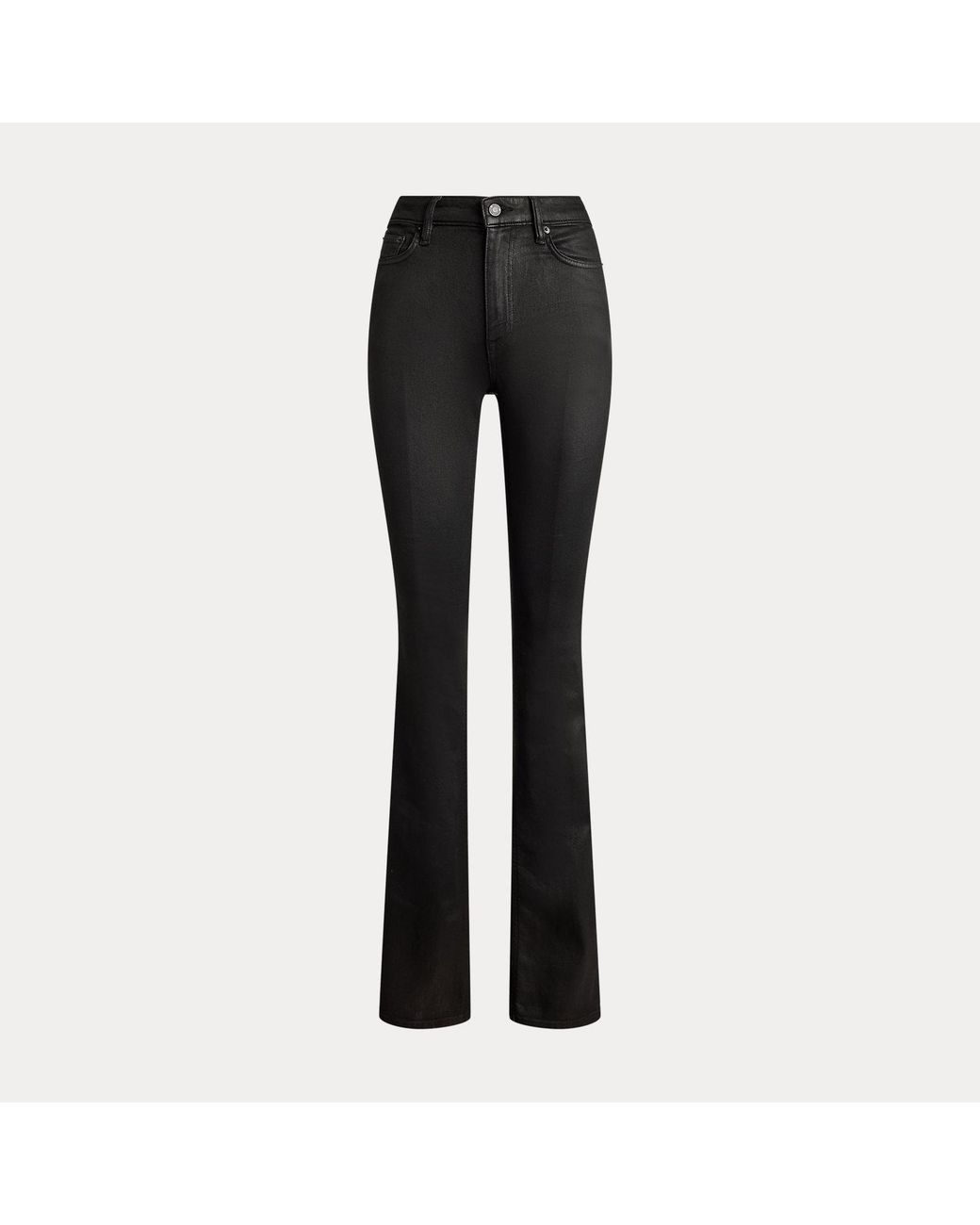 Ralph Lauren Black Coated High-Rise Bootcut Jean