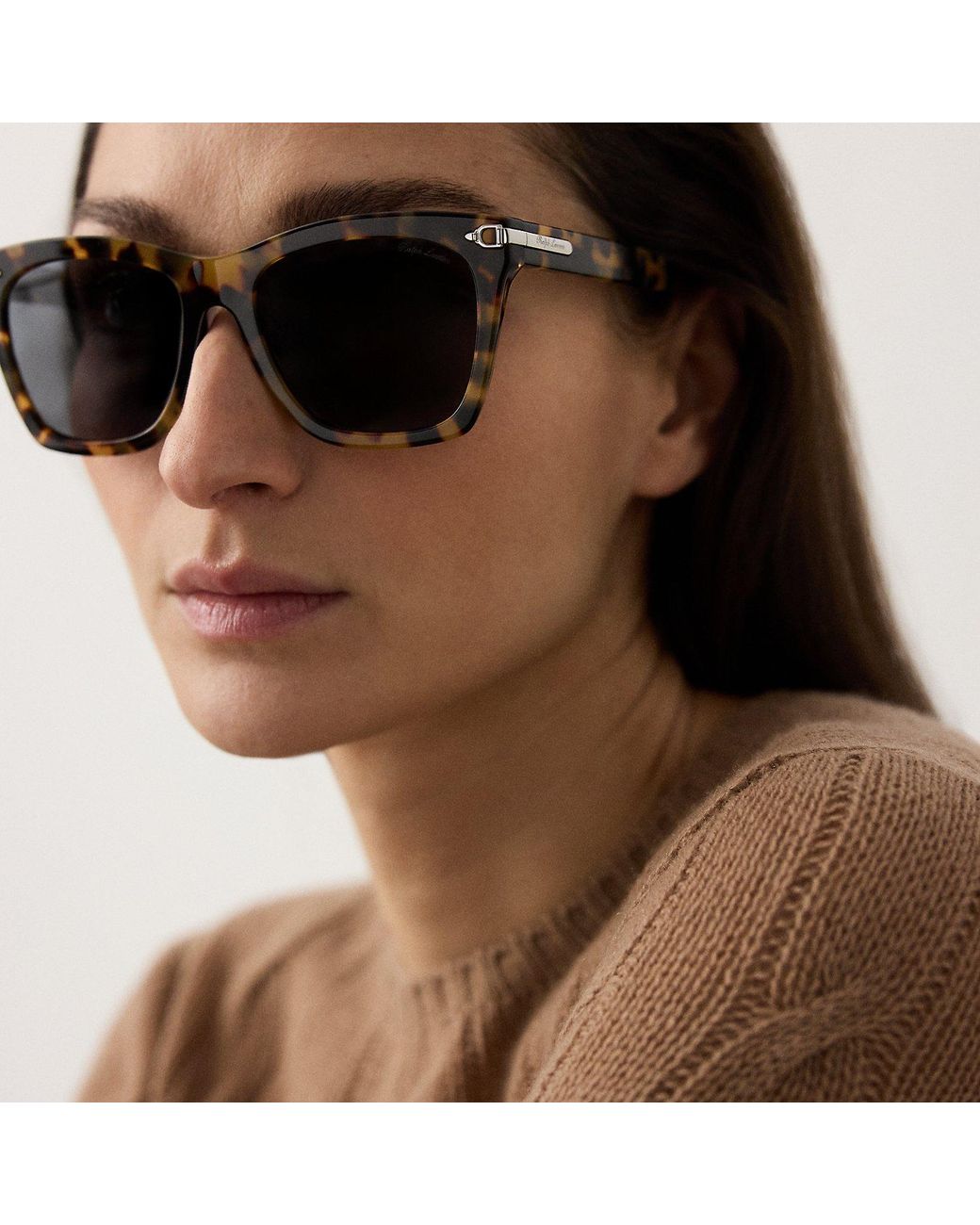 Ralph Lauren Stirrup Ricky Sunglasses in Brown | Lyst