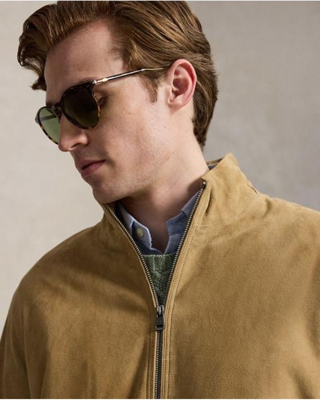 Ralph Lauren Natural The Charleton Suede Jacket for men