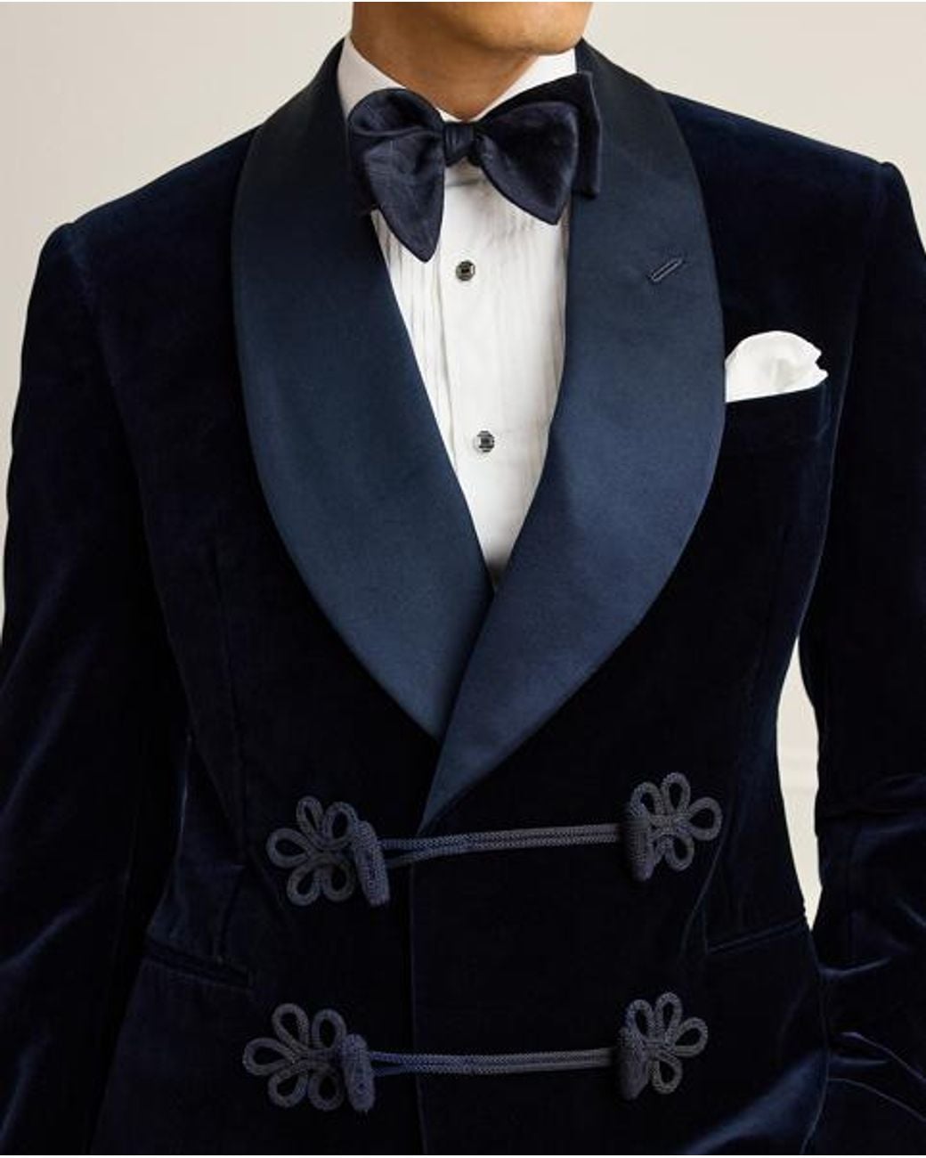 Ralph Lauren Blue Handmade Velvet Tuxedo Jacket for men